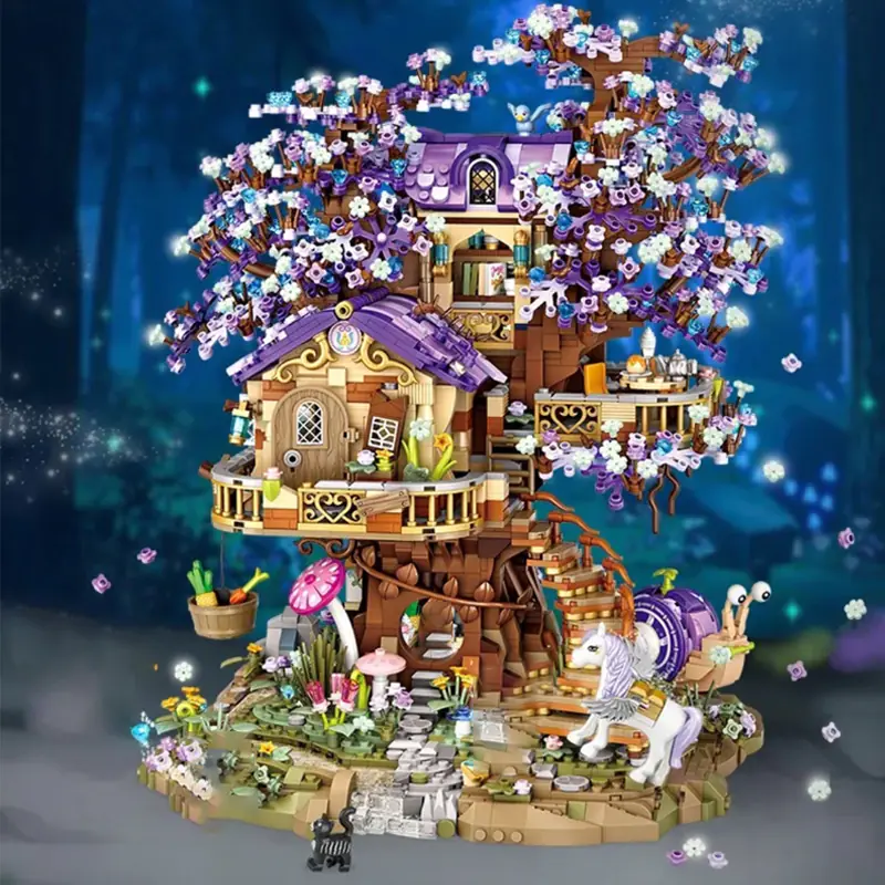 Large Elven Tree House Handassembled Building Toy - Image 3