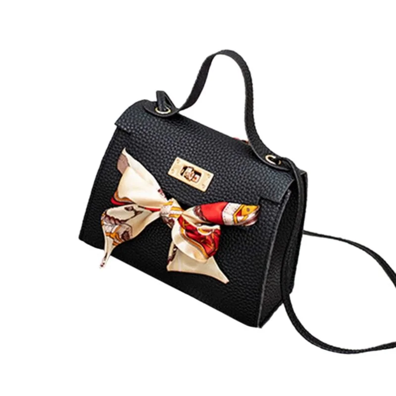 Leather Handbag With Scarf - Image 8