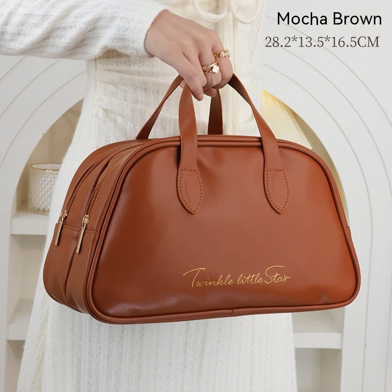 Leather Large Capacity Travel Toiletry Bag - Image 6
