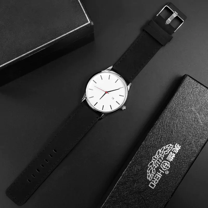 Leather Quartz Watch - Image 6