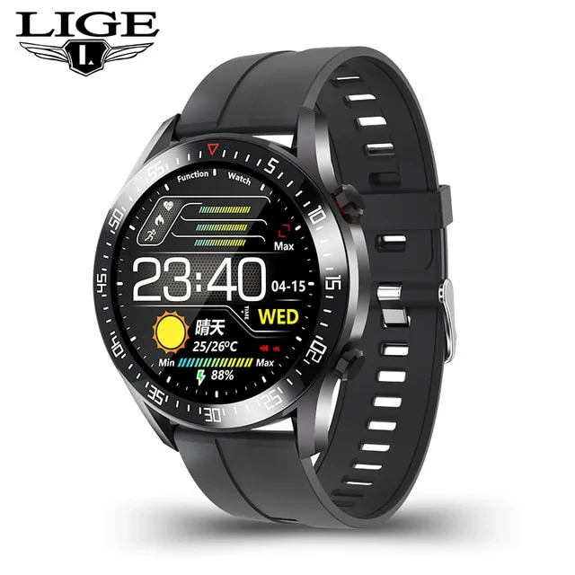 LIGE 2021 New Steel Band Smart Watch - Image 12