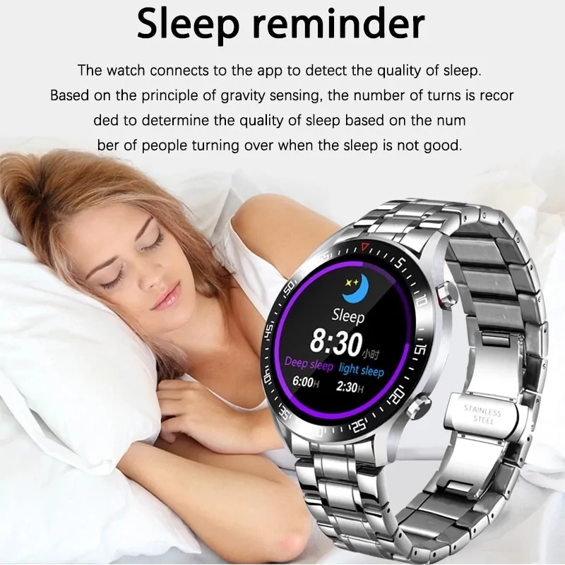 LIGE 2021 New Steel Band Smart Watch - Image 6