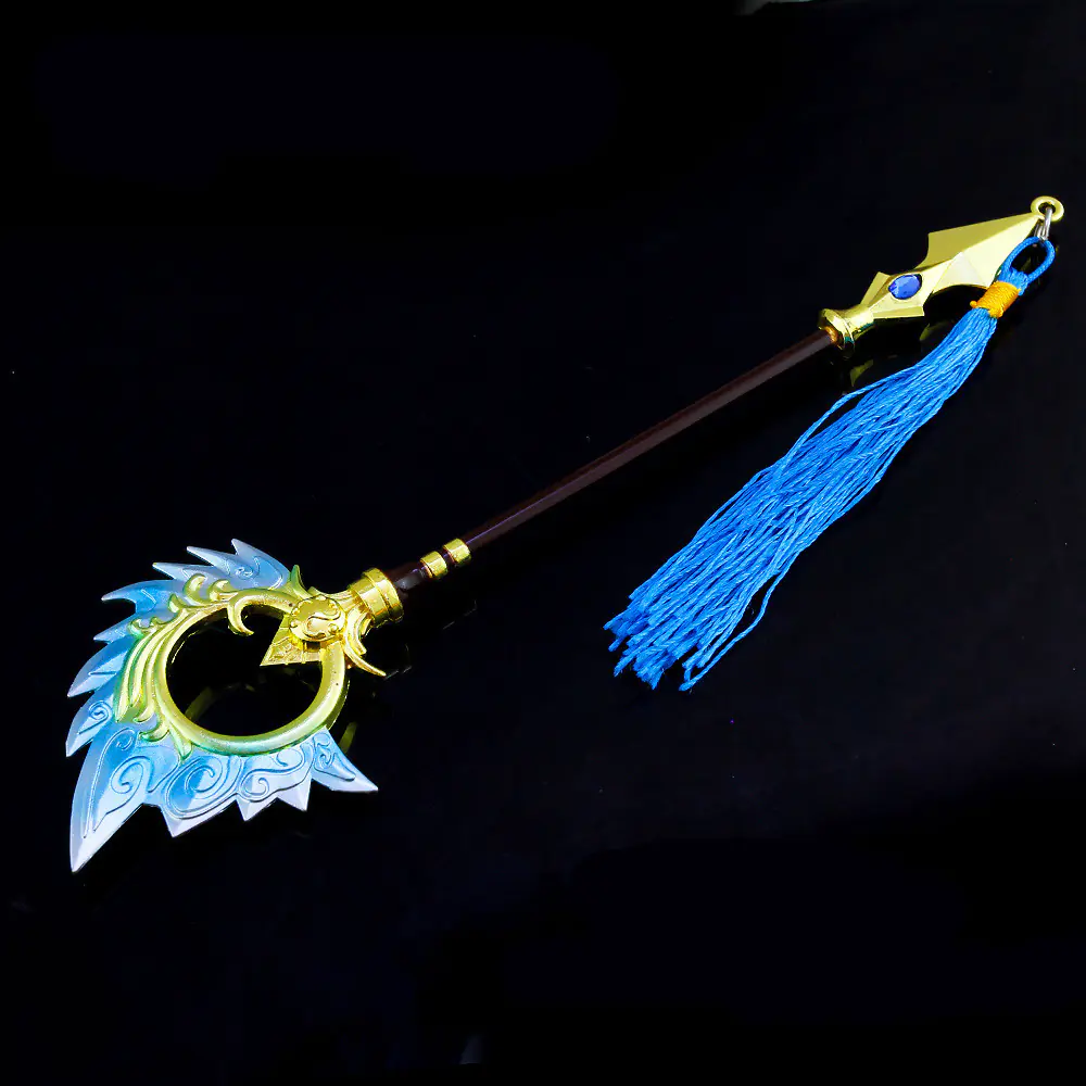LOL Nami Tidecaller Weapon Model Keychain Accessory