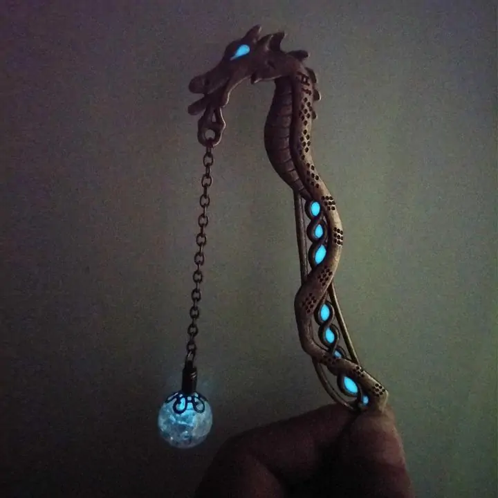 Luminous Book Wyrm Bookmark - Image 8