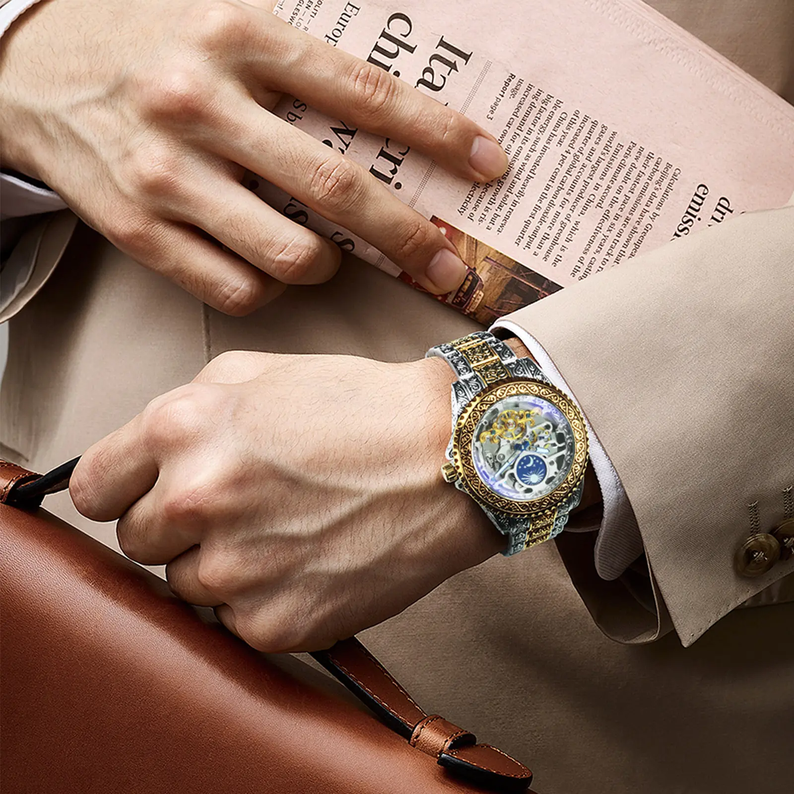 Luxury Moon Phase Mechanical Watches - Image 6