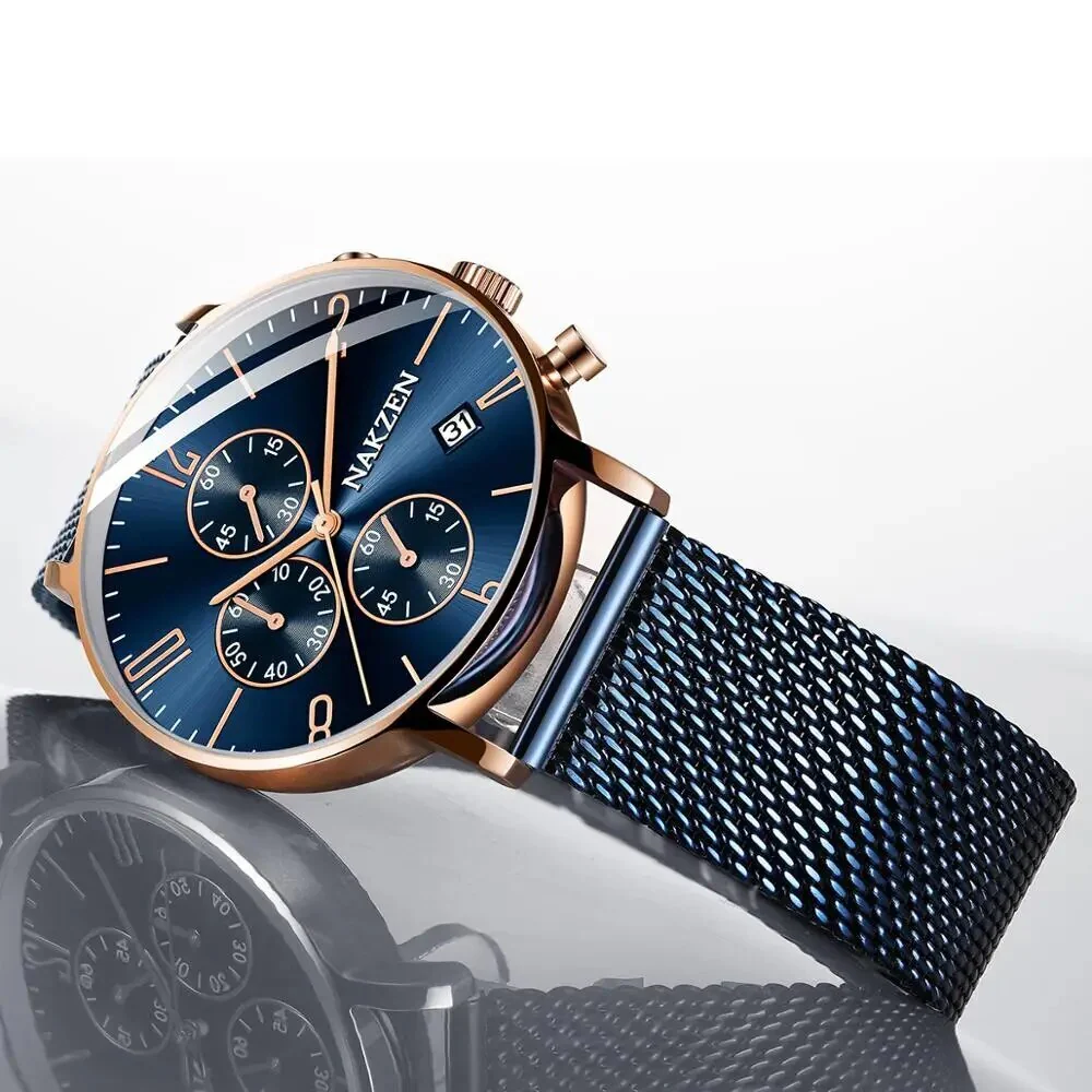 Luxury Quartz Watches Men Brand NAKZEN Men's Business Sport Watch Waterproof Chronograph Wristwatches Relogio Masculino - Image 6