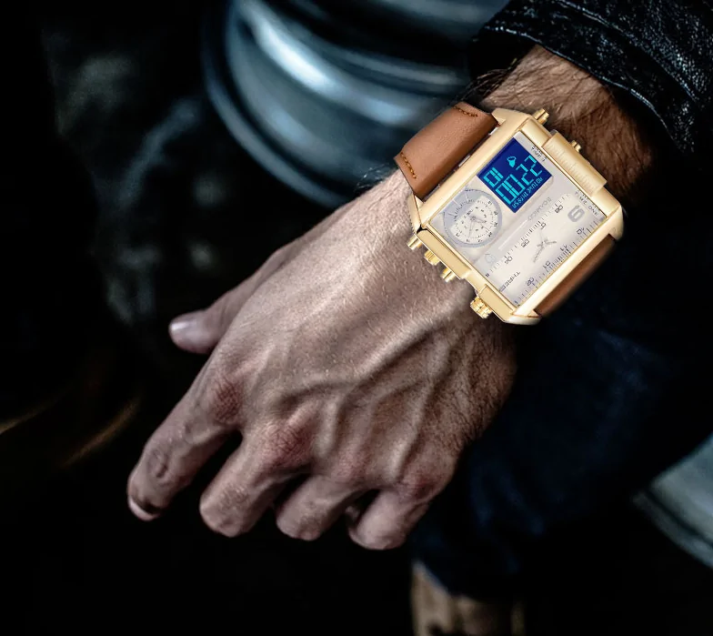 Luxury Sport Square Leather Watch - Image 2