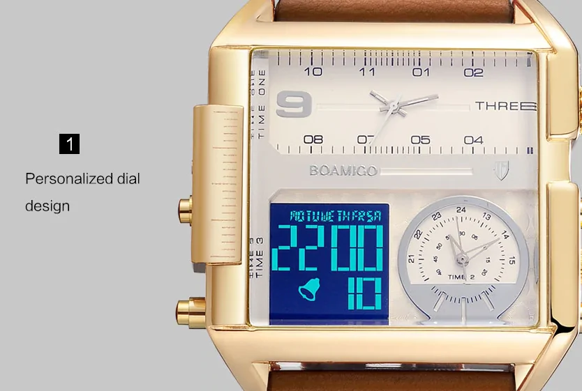 Luxury Sport Square Leather Watch - Image 4