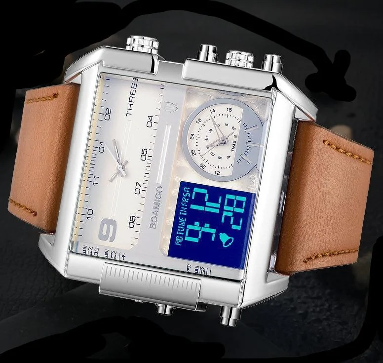 Luxury Sport Square Leather Watch - Image 5