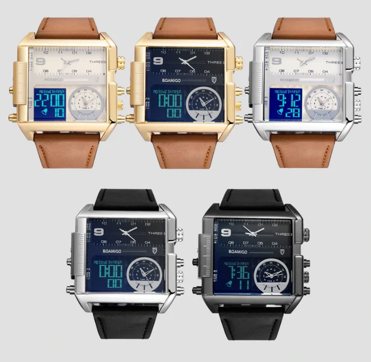 Luxury Sport Square Leather Watch - Image 6