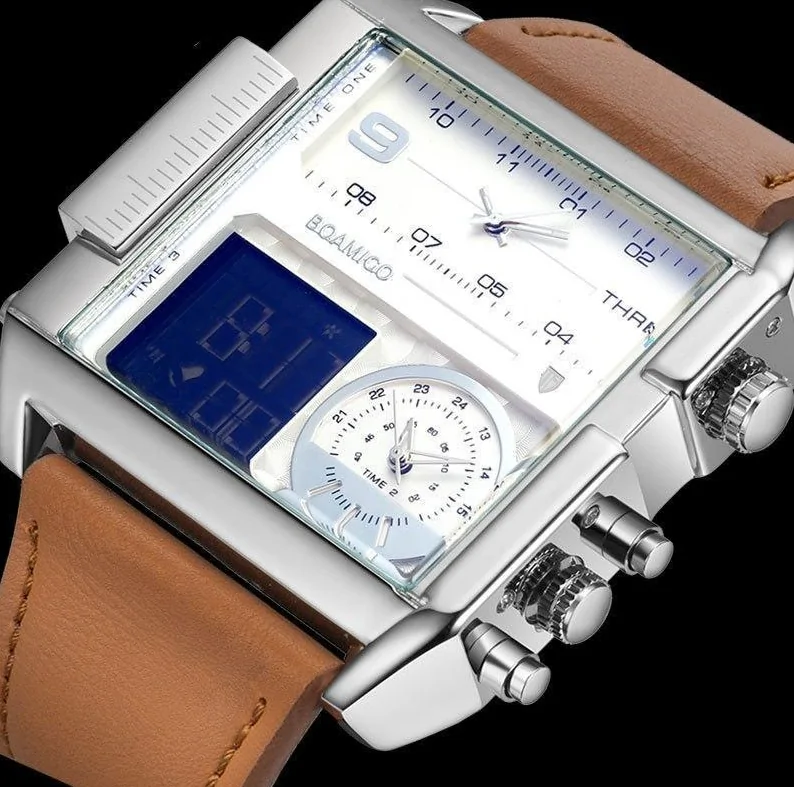 Luxury Sport Square Leather Watch - Image 7