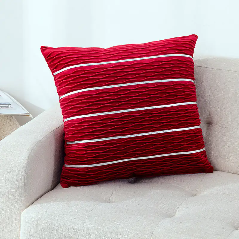 Luxury Striped Velvet Pillow Cover - Image 4
