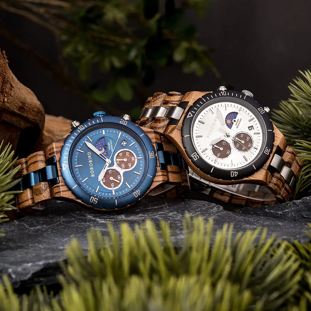 Luxury Wooden Chronograph Watch for Men - Image 21