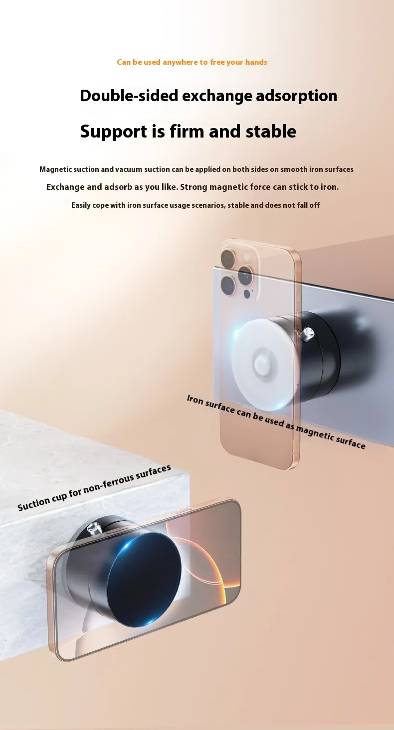 Magnetic Foldable Phone Holder with Suction Cup - Image 3