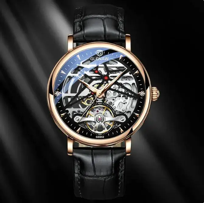 Glenn Genuine Watch Male Automatic Hollow Mechanical Watch - Image 3