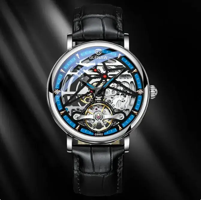 Glenn Genuine Watch Male Automatic Hollow Mechanical Watch - Image 8