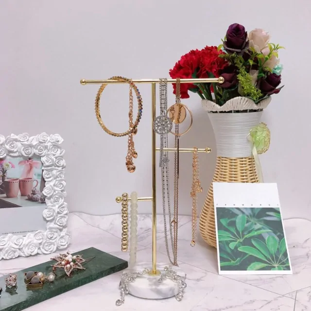 Marble and PU Leather Watch Holder Stand e - Image 15