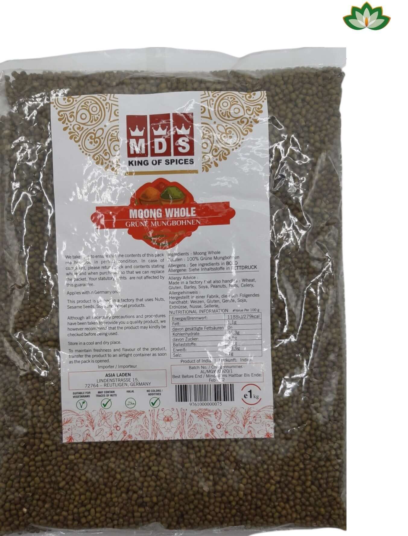 MDS Moong Whole 1Kg