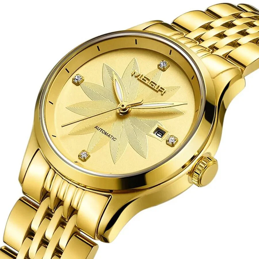 MEGIR Fashion Business Casual Watch for Women Sapphire Automatic Mechanical Wrist Watch Ladies Stainless Steel Female Date Clock - Image 2