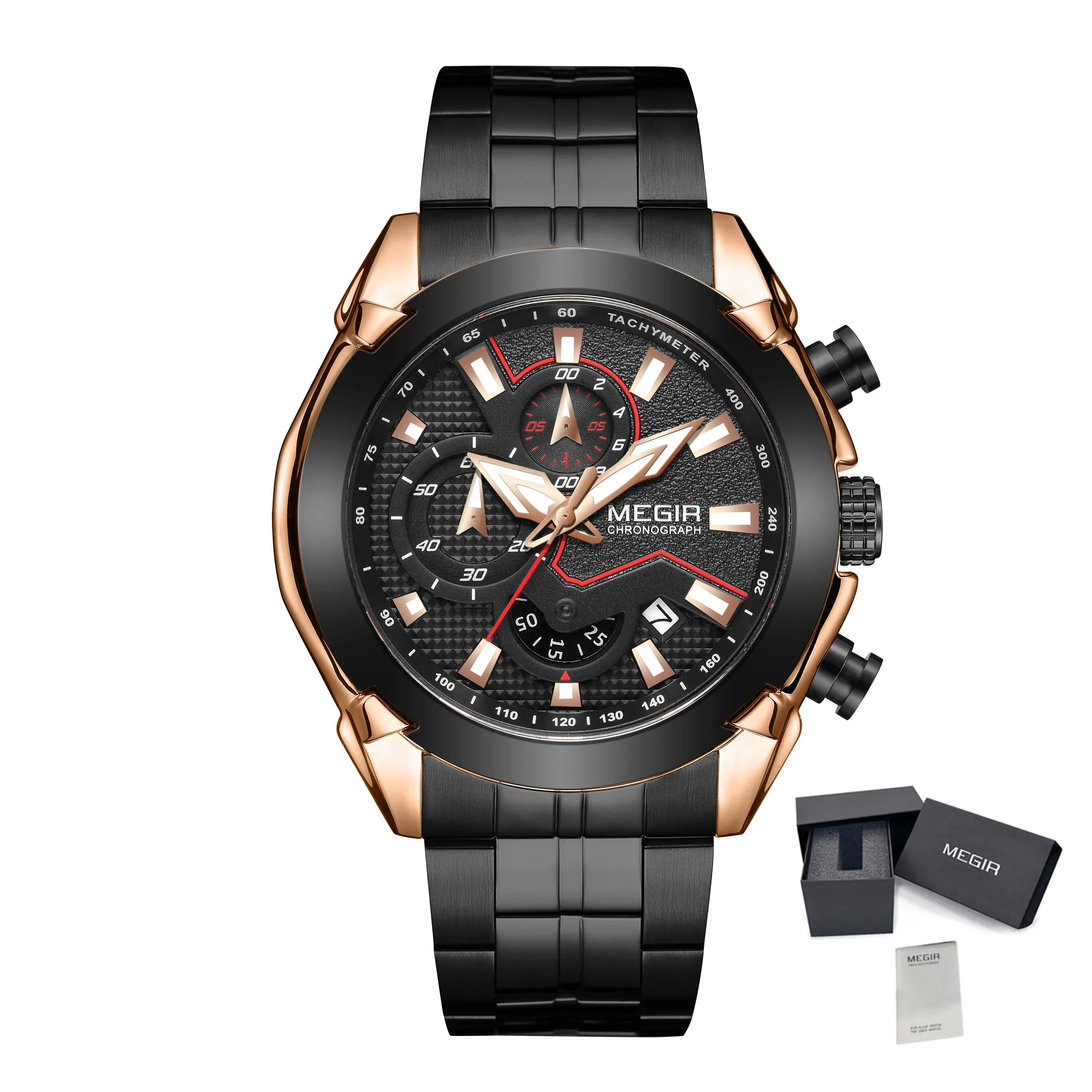 MEGIR Fashion Men Watches Luxury Business Watch for Men Stainless Steel Quartz Wrist Watch Calendar Date Clock Reloj Hombre 2065 - Image 7