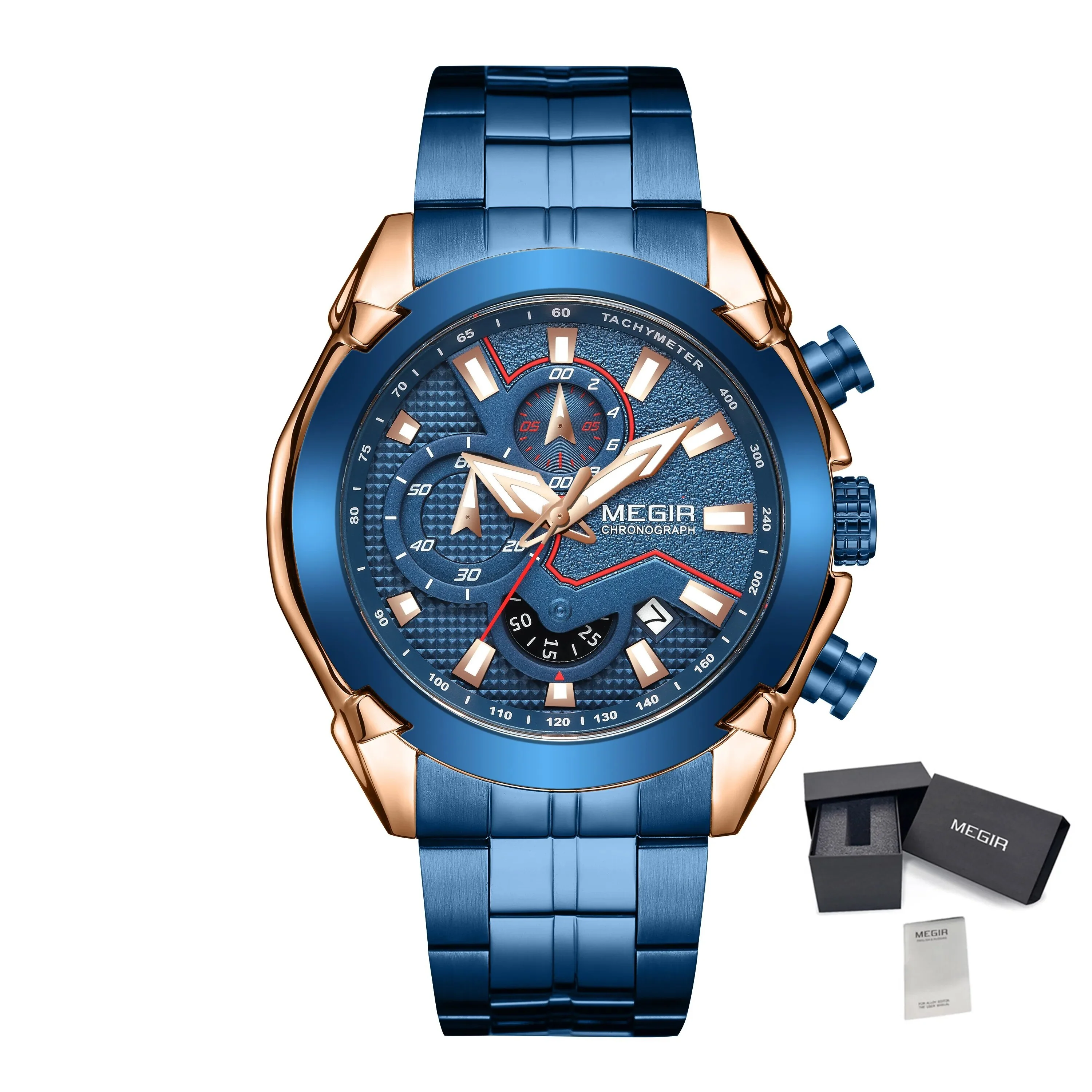 MEGIR Fashion Men Watches Luxury Business Watch for Men Stainless Steel Quartz Wrist Watch Calendar Date Clock Reloj Hombre 2065 - Image 9