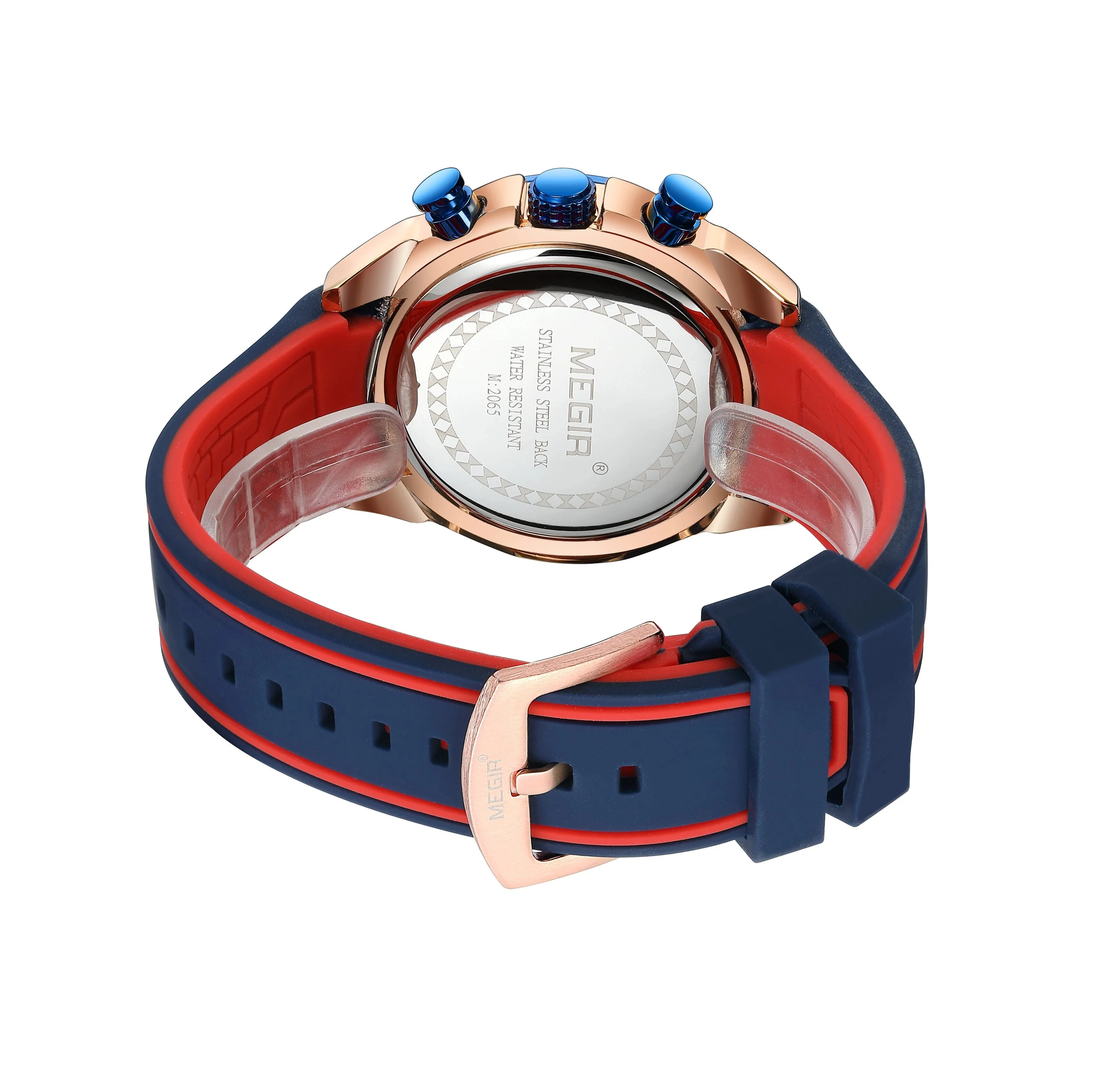 MEGIR Fashion Men's Watches Silicone Military Sport Watch Waterproof Date Chronograph Clock Wrist Watch Relogio Masculino 2065 - Image 4