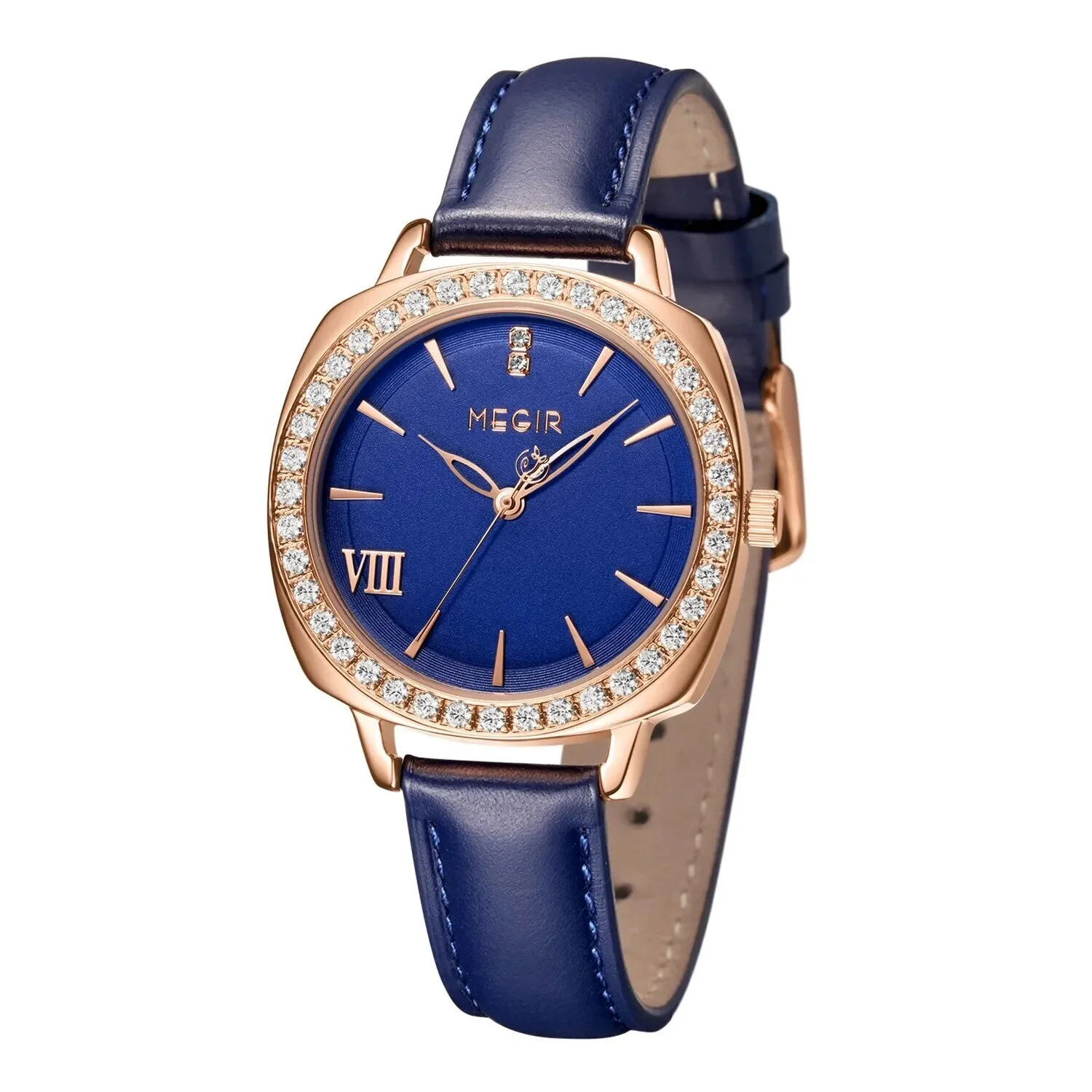 MEGIR Fashion Women Watch Luxury Diamond Leather Ladies Bracelet Watch Female Quartz Wristwatches Dress Clock Relogio Feminino - Image 2