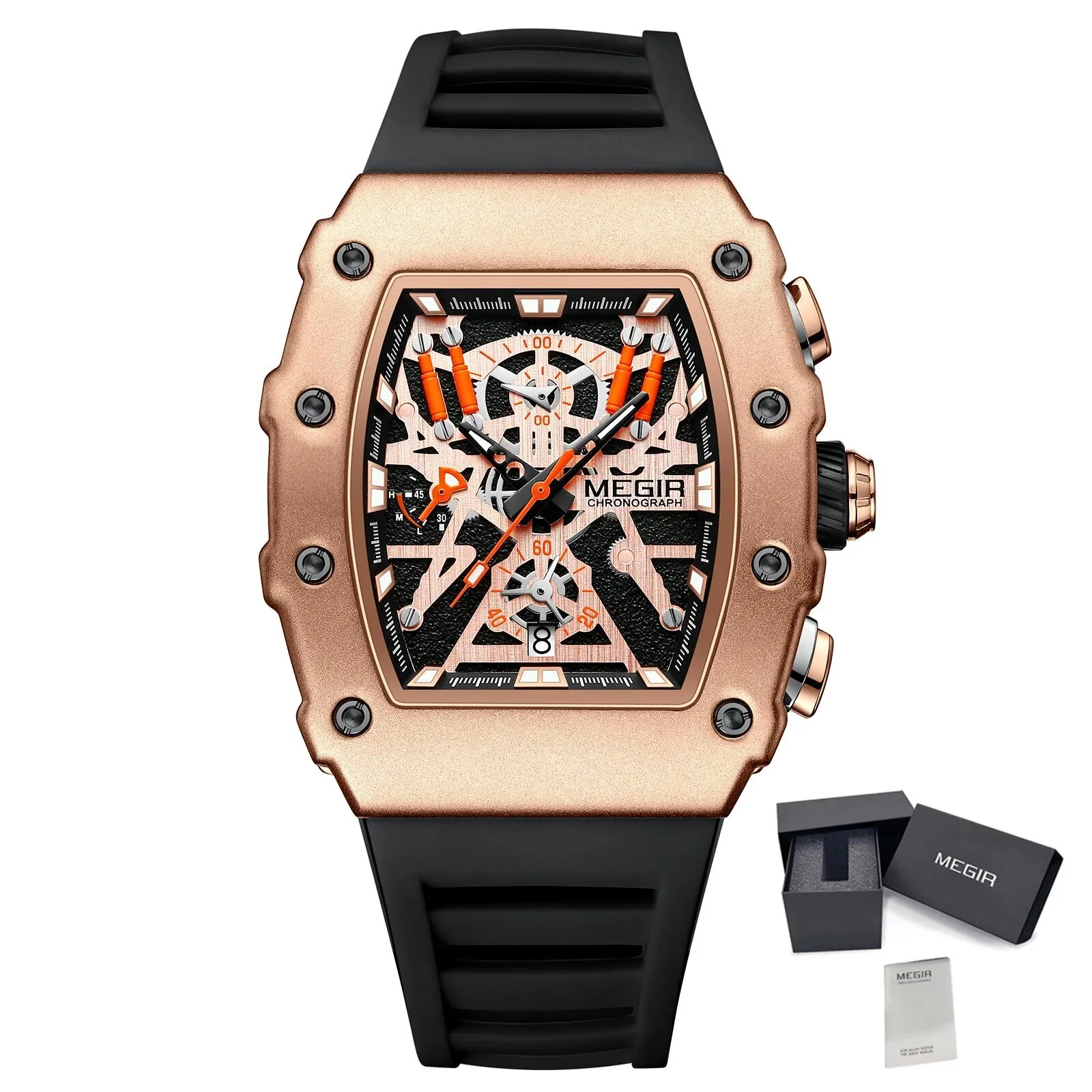 MEGIR Luxury Outdoor Sport Wristwatch for Mens Silicone Waterproof Watches Quartz Wrist Watch Male Clock Military Watch 2218 - Image 10