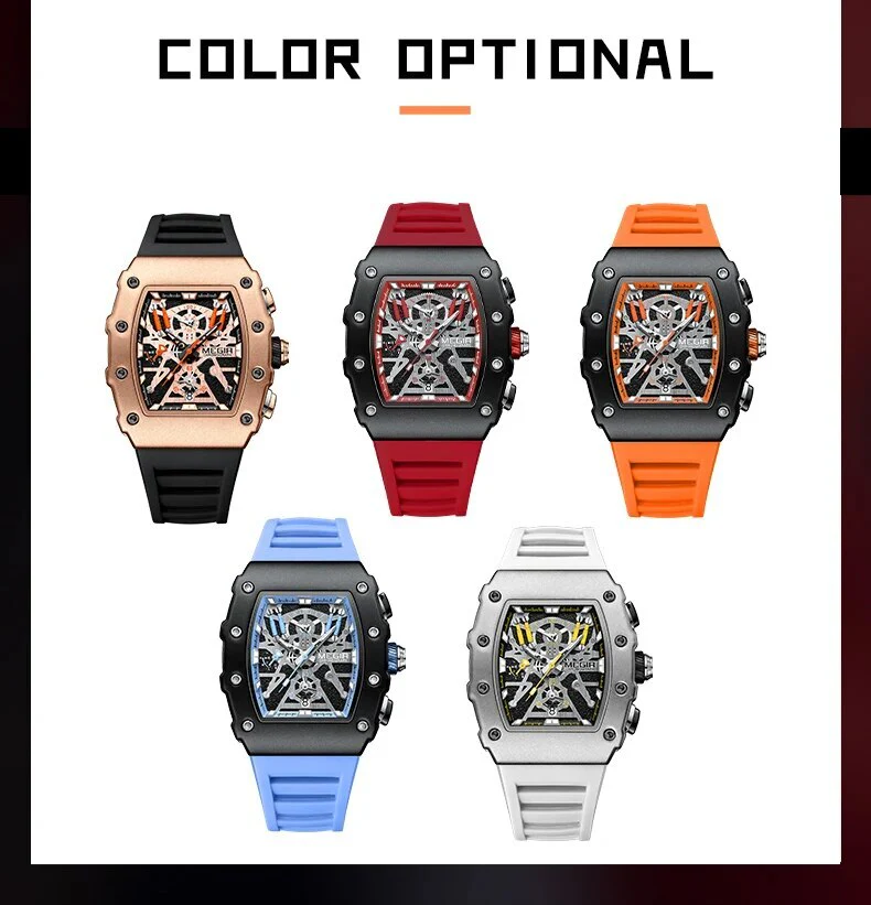 MEGIR Luxury Outdoor Sport Wristwatch for Mens Silicone Waterproof Watches Quartz Wrist Watch Male Clock Military Watch 2218 - Image 4