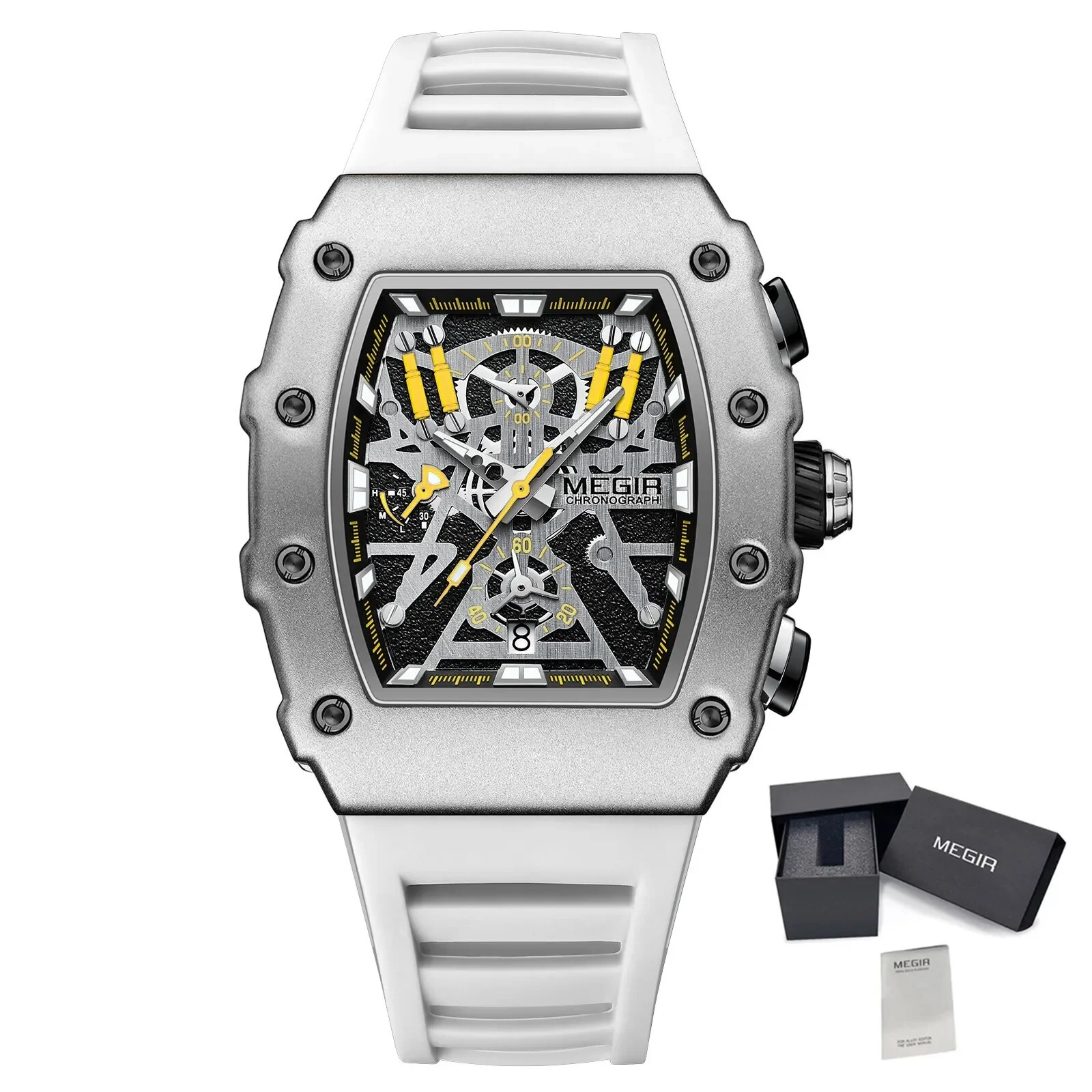 MEGIR Luxury Outdoor Sport Wristwatch for Mens Silicone Waterproof Watches Quartz Wrist Watch Male Clock Military Watch 2218 - Image 8