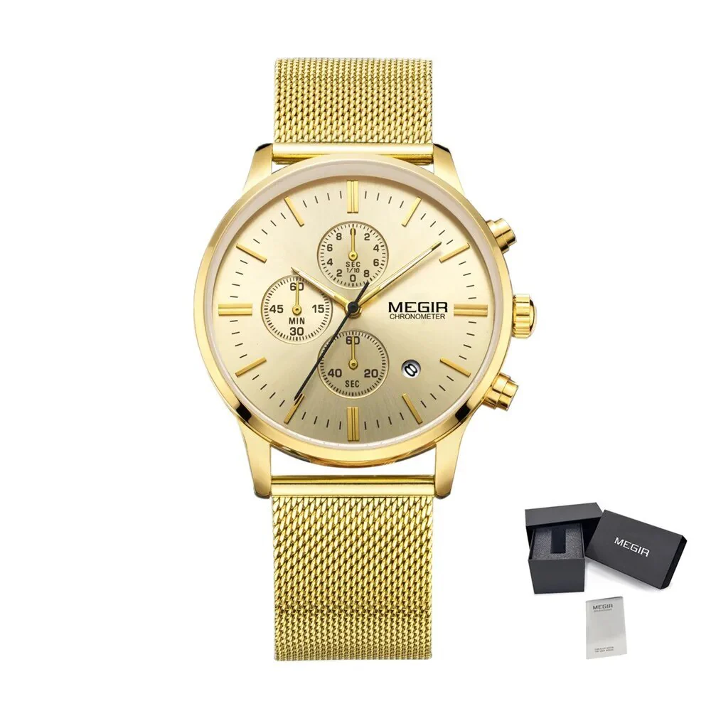 MEGIR Men's Quartz Watch Top Brand Luxury Wristwatch Waterproof Business Clock Date Wrist Watch Chronograph reloj hombre 2011 - Image 7