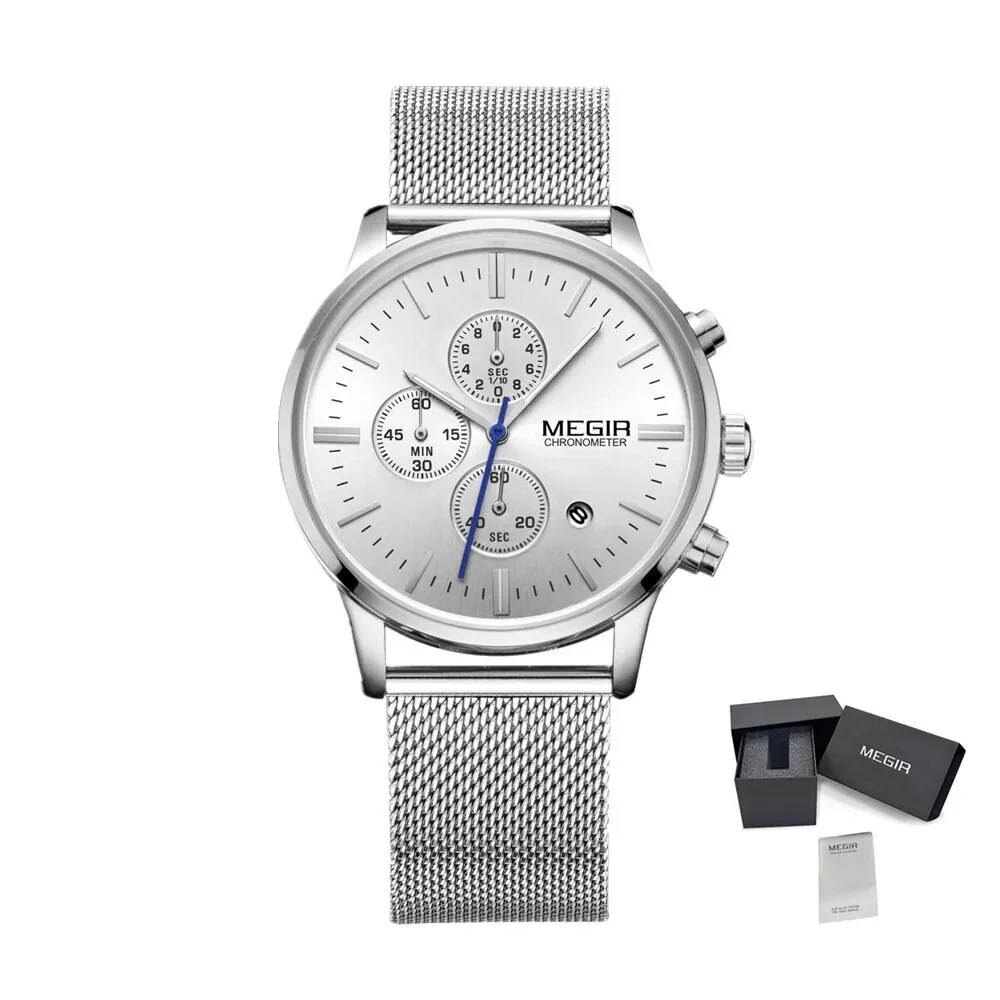 MEGIR Men's Quartz Watch Top Brand Luxury Wristwatch Waterproof Business Clock Date Wrist Watch Chronograph reloj hombre 2011 - Image 8
