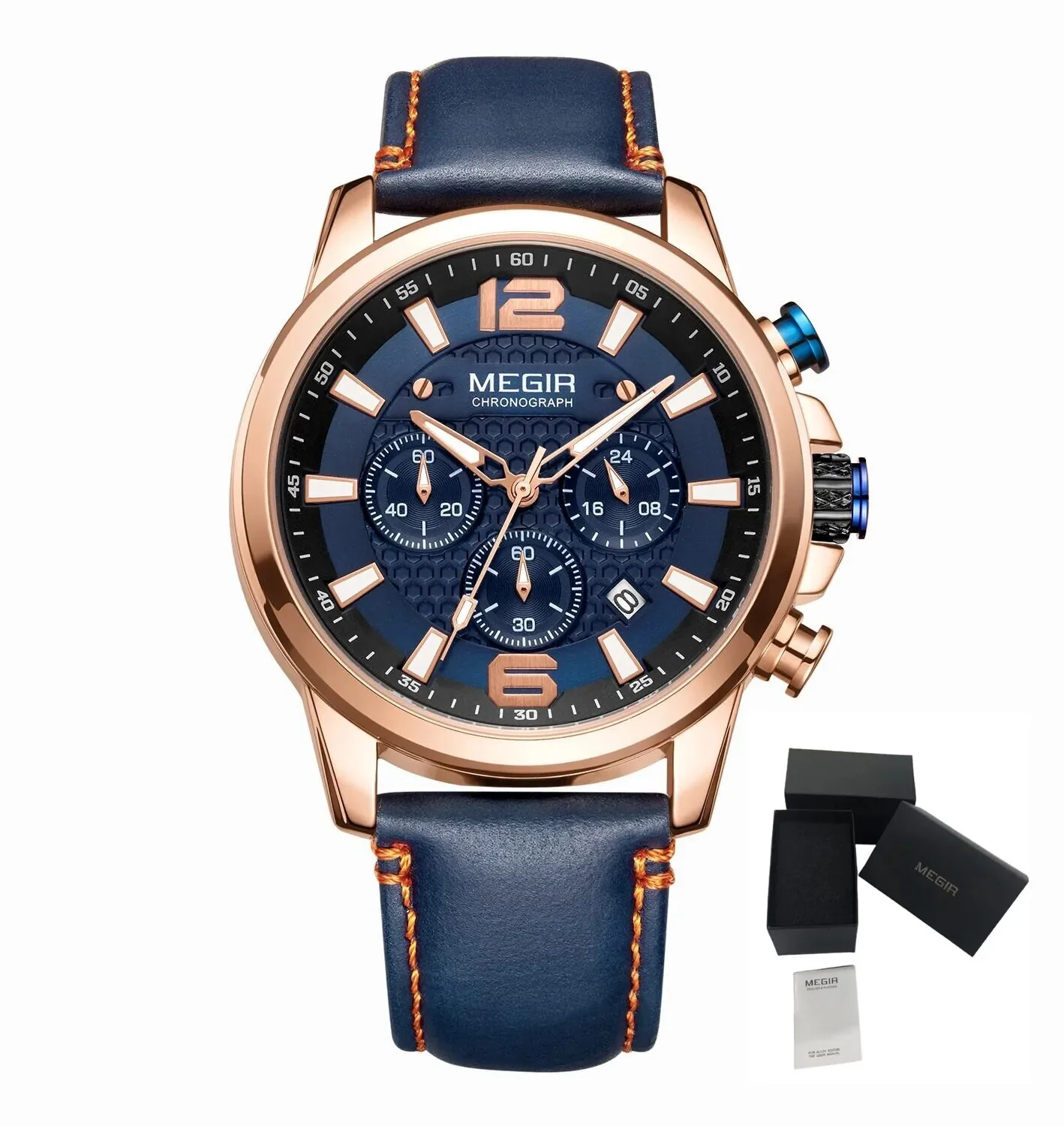 MEGIR Men's Quartz Wrist Watch Stainless Steel Band Chronograph Watches Luminous Waterproof Wristwatch Man Clock Military Watch - Image 10