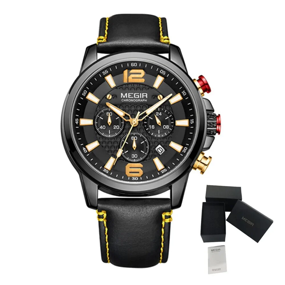MEGIR Men's Quartz Wrist Watch Stainless Steel Band Chronograph Watches Luminous Waterproof Wristwatch Man Clock Military Watch - Image 11