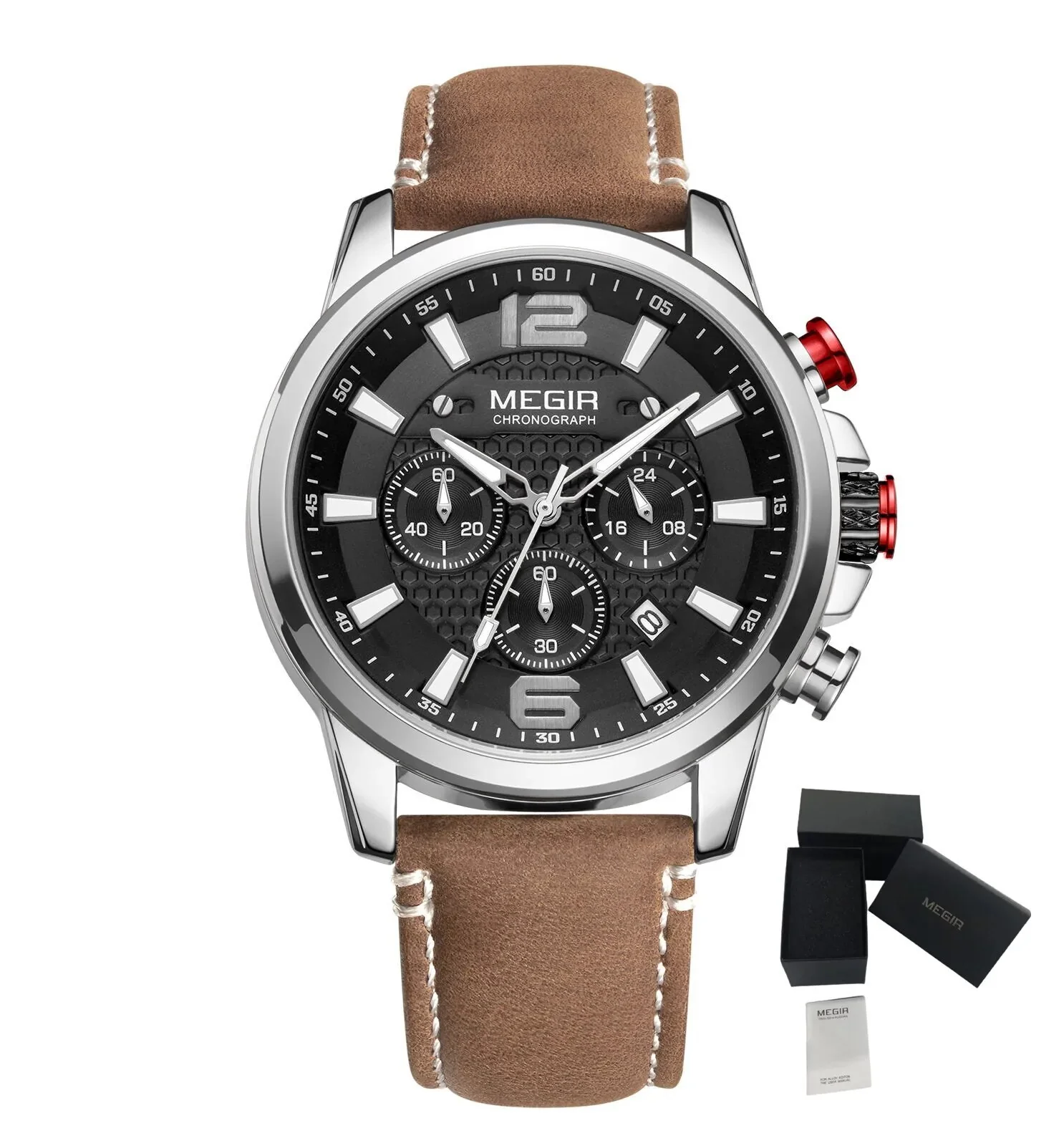 MEGIR Men's Quartz Wrist Watch Stainless Steel Band Chronograph Watches Luminous Waterproof Wristwatch Man Clock Military Watch - Image 8
