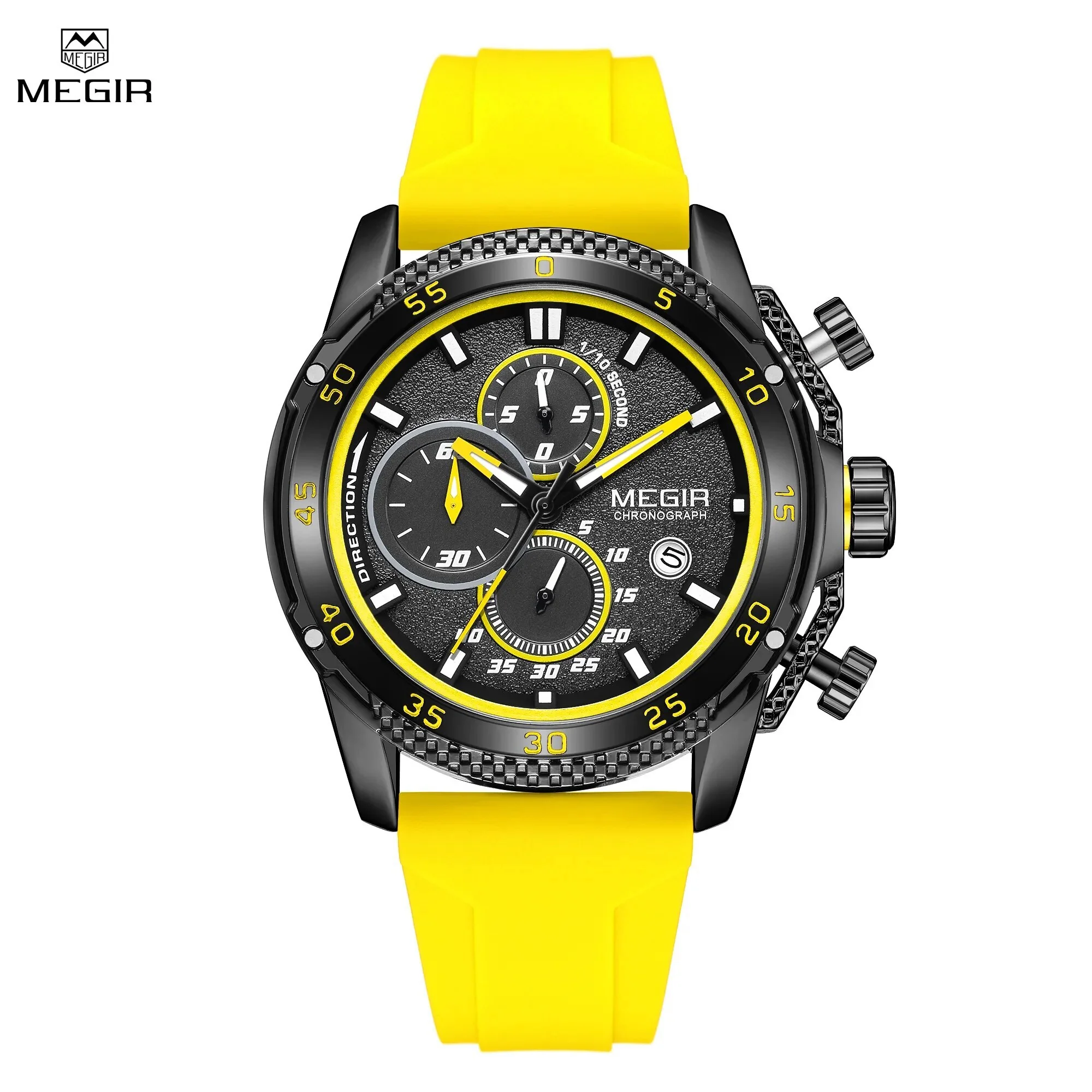 MEGIR Mens' Watches Luxury Fashion Military Sport Watch for Man Waterproof Luminous Silicone Quartz Wrist Watch Clock 2211 - Image 2