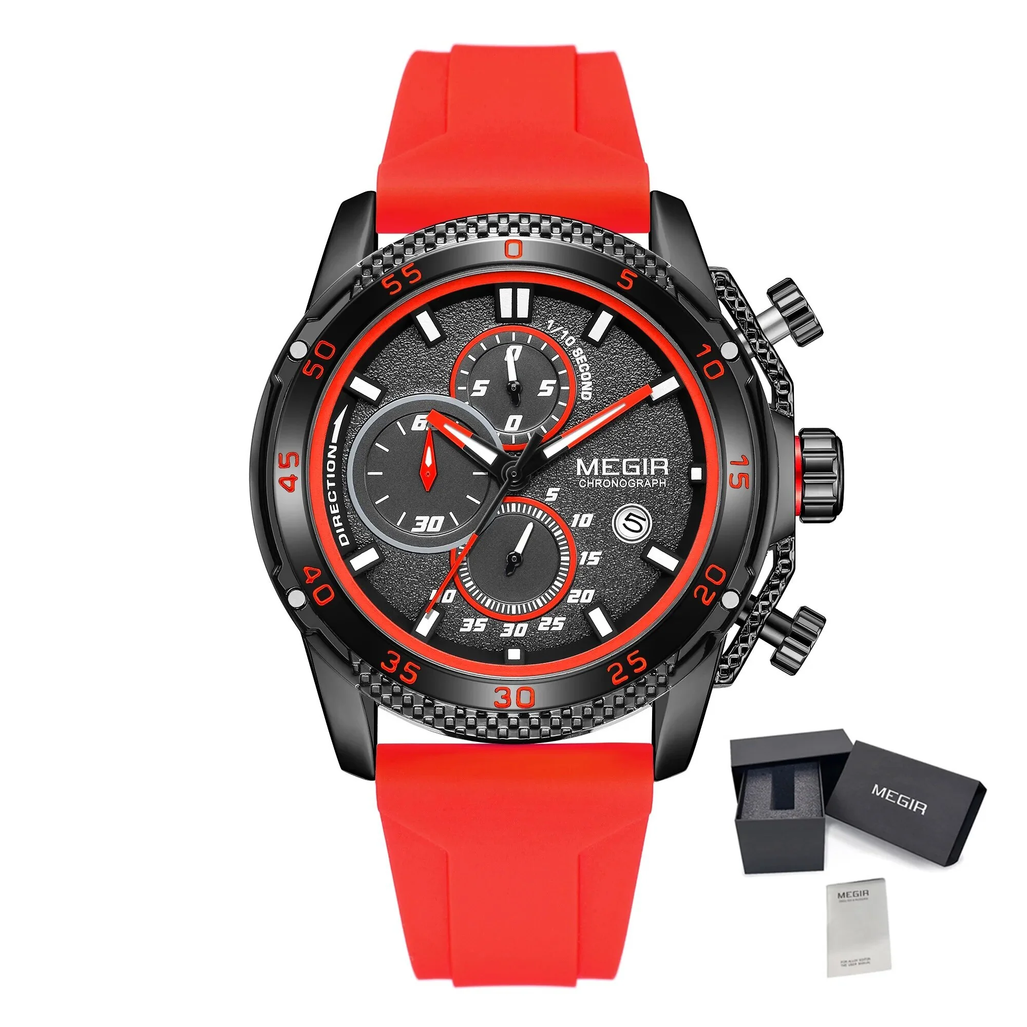 MEGIR Mens' Watches Luxury Fashion Military Sport Watch for Man Waterproof Luminous Silicone Quartz Wrist Watch Clock 2211 - Image 7