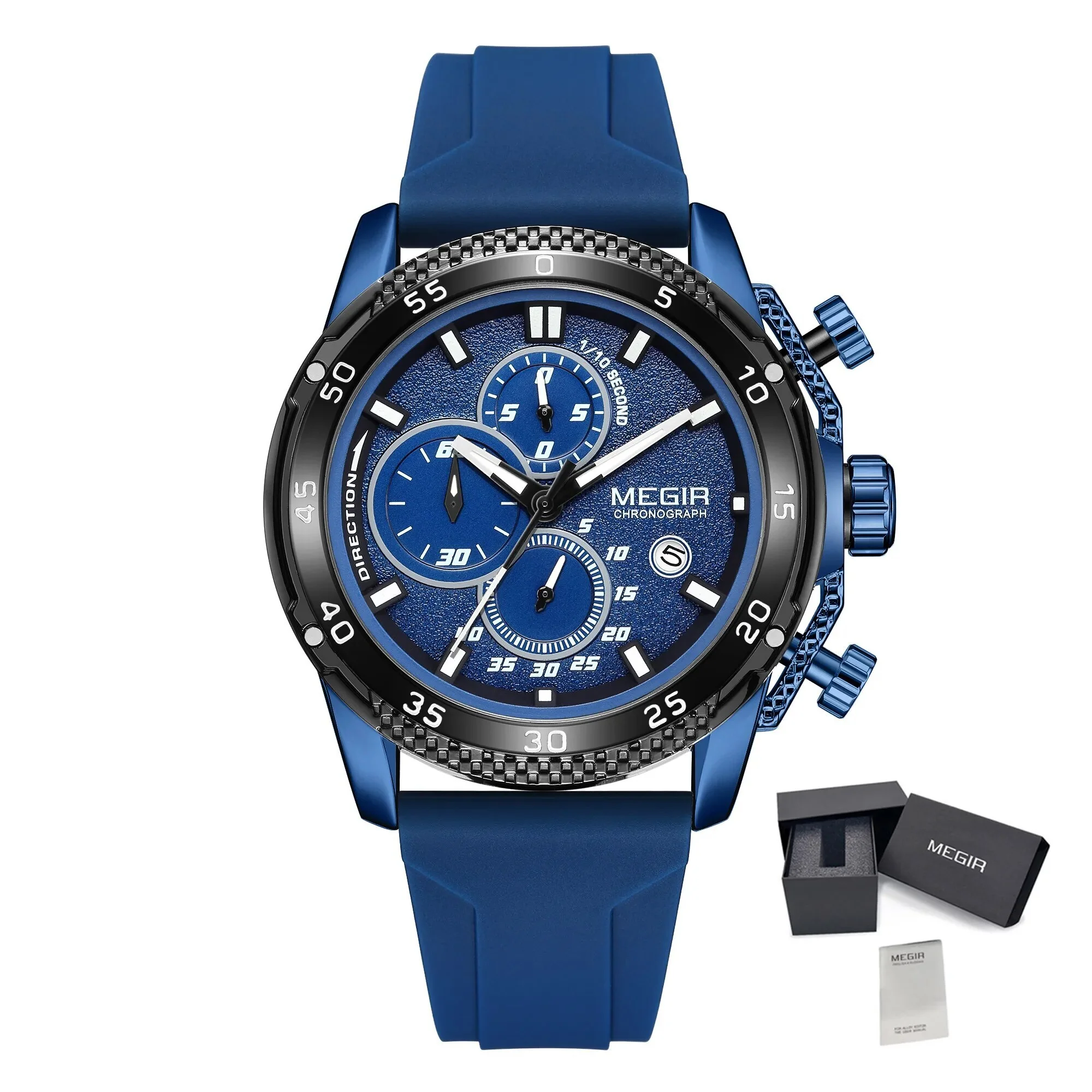 MEGIR Mens' Watches Luxury Fashion Military Sport Watch for Man Waterproof Luminous Silicone Quartz Wrist Watch Clock 2211 - Image 8