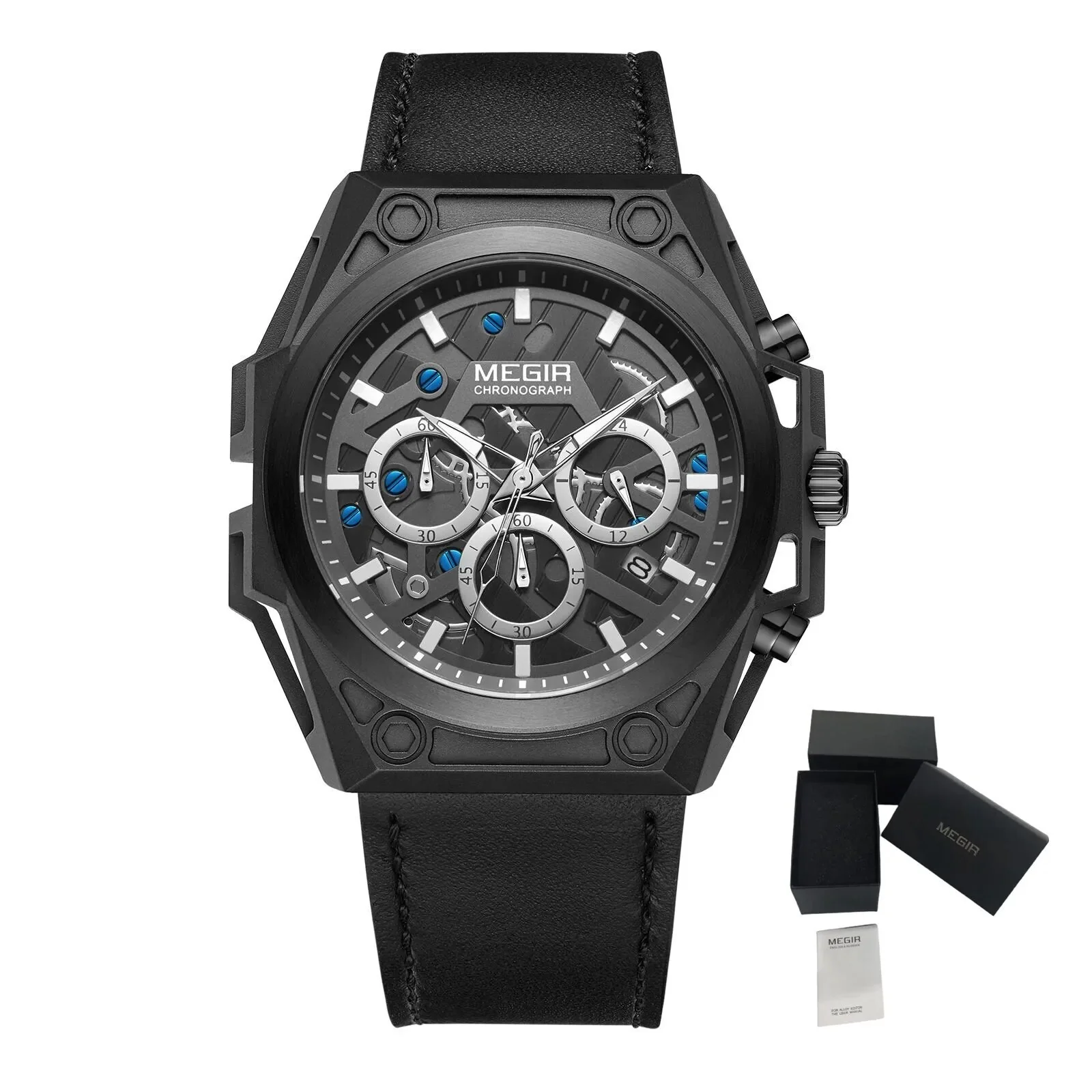 MEGIR Men's Watches Waterproof Sports Wristwatches Quartz Watch Chronograph Luminous Male Clock Calendar Relogio Masculino - Image 9