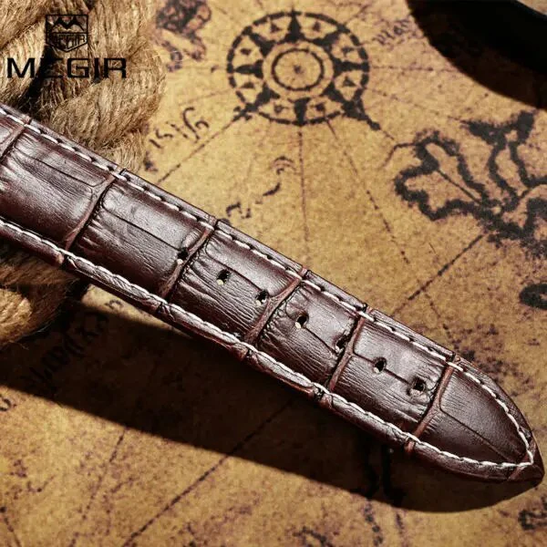 MEGIR Original Watch Strap Accessories Leather Silicone Stainless Steel Canvas - Image 2