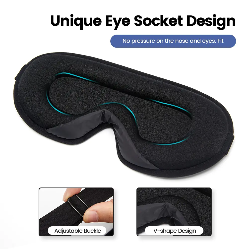 Memory Foam Silk Sleep Mask & Eye Patches - Image 3