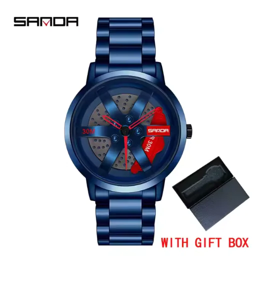Men's 3D Car Wheel Sports Watch - Waterproof Quartz - Image 10