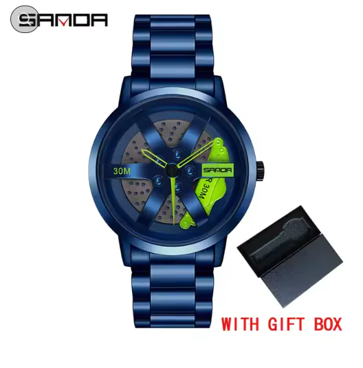Men's 3D Car Wheel Sports Watch - Waterproof Quartz - Image 11