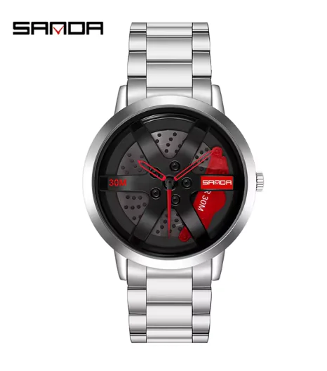 Men's 3D Car Wheel Sports Watch - Waterproof Quartz - Image 13