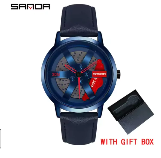 Men's 3D Car Wheel Sports Watch - Waterproof Quartz - Image 18