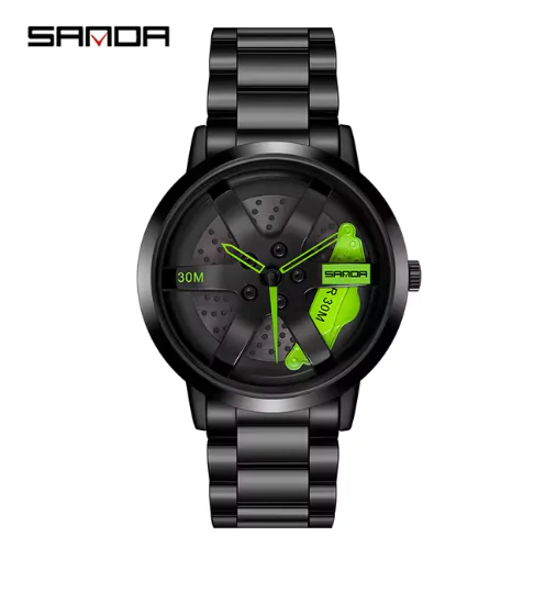 Men's 3D Car Wheel Sports Watch - Waterproof Quartz - Image 6