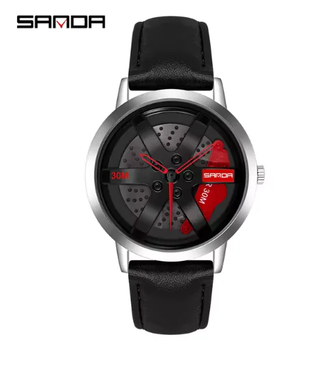 Men's 3D Car Wheel Sports Watch - Waterproof Quartz - Image 7