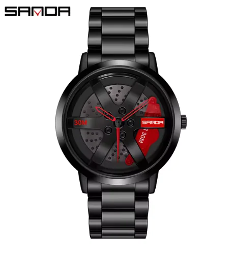 Men's 3D Car Wheel Sports Watch - Waterproof Quartz - Image 8