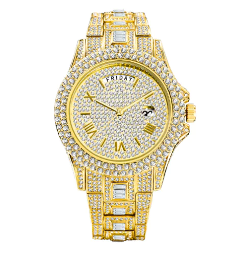 Men's Calendar Quartz Diamond Watch - Image 8