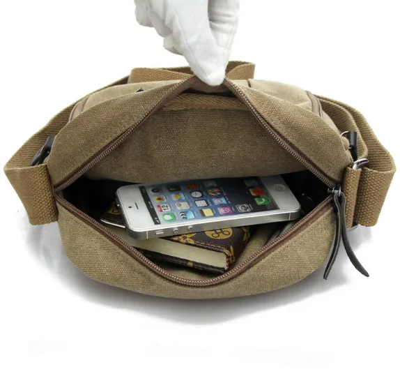 Men's Canvas Shoulder Messenger Bag - Image 2